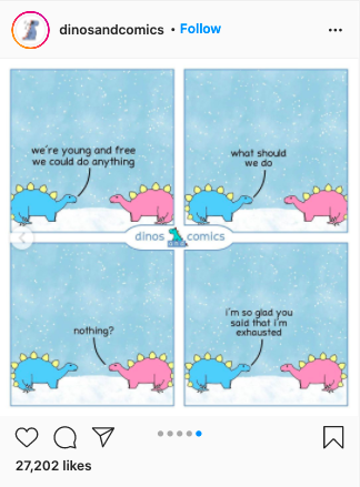 抑鬱焦慮情緒卡通漫畫IG_dinosandcomics