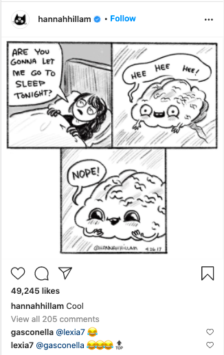 抑鬱焦慮情緒卡通漫畫IG_hannahhillam